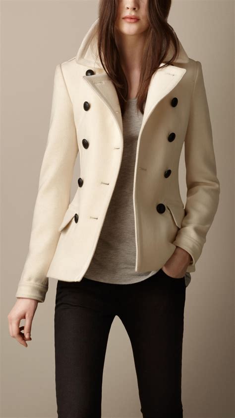 burberry pea coat women's|Burberry wool cashmere pea coat.